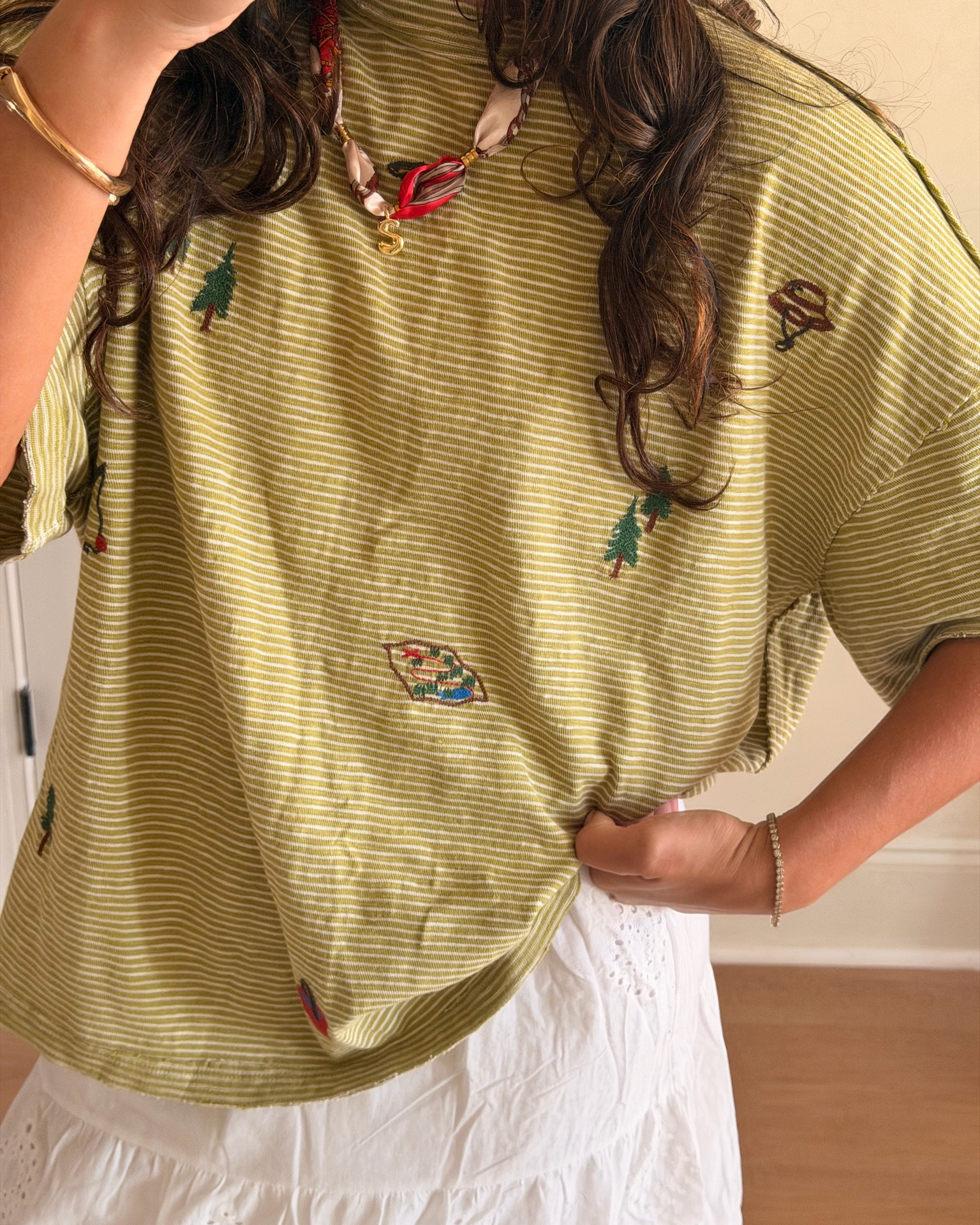 Size small in the cutest oversized t shirt!
Size small skirt
Necklace scarf necklace fashion

#LTKgrwm #LTKootd #LTKmomlife