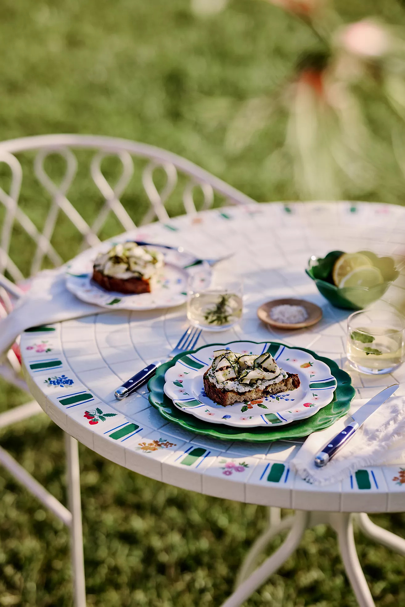Annette Floral Melamine Dessert Plates, Set of 4 | Anthropologie (US)