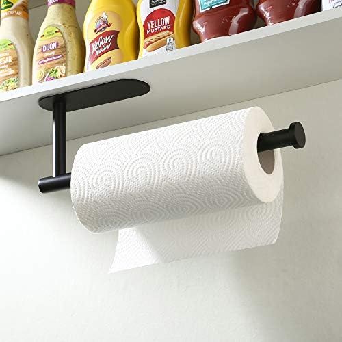 KES Black Paper Towel Holder Under Cabinet Paper Towel Roll Holder for Kitchen Adhesive No Drilli... | Amazon (US)