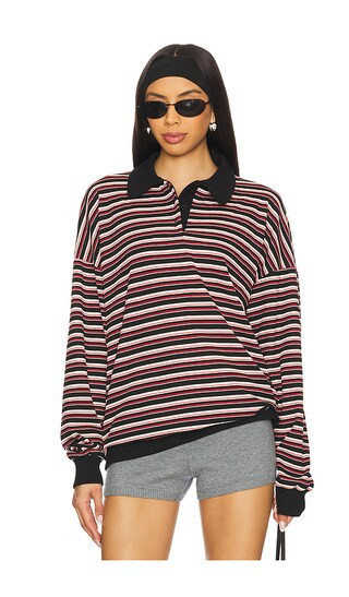 LIONESS Rugby Jersey in Black,Red. - size L | Revolve Clothing (Global)