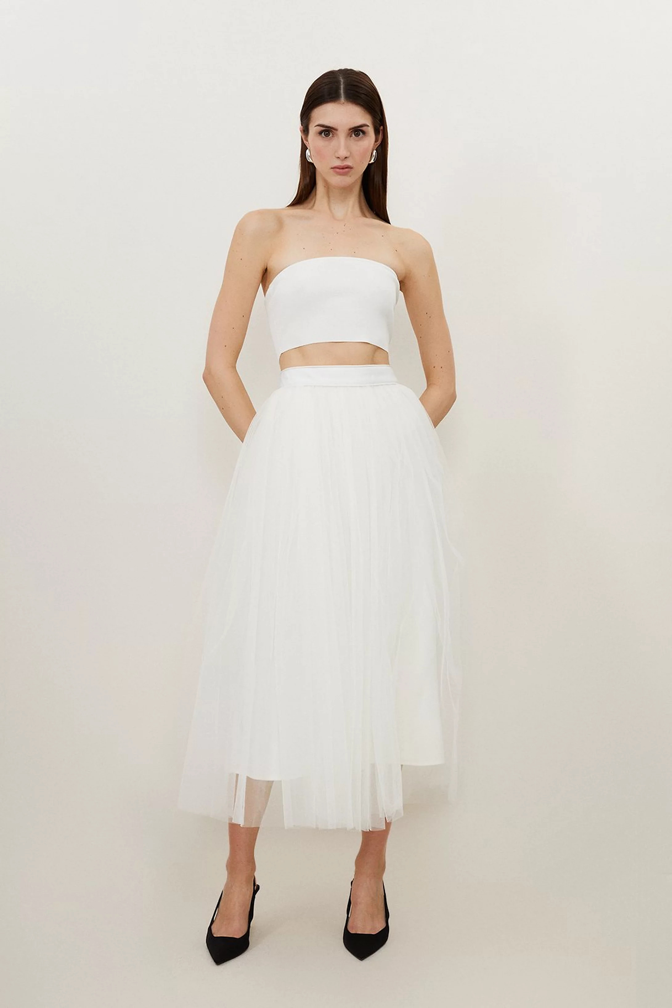 Lydia Millen Tulle Woven Maxi Skirt | Karen Millen UK + IE + DE + NL