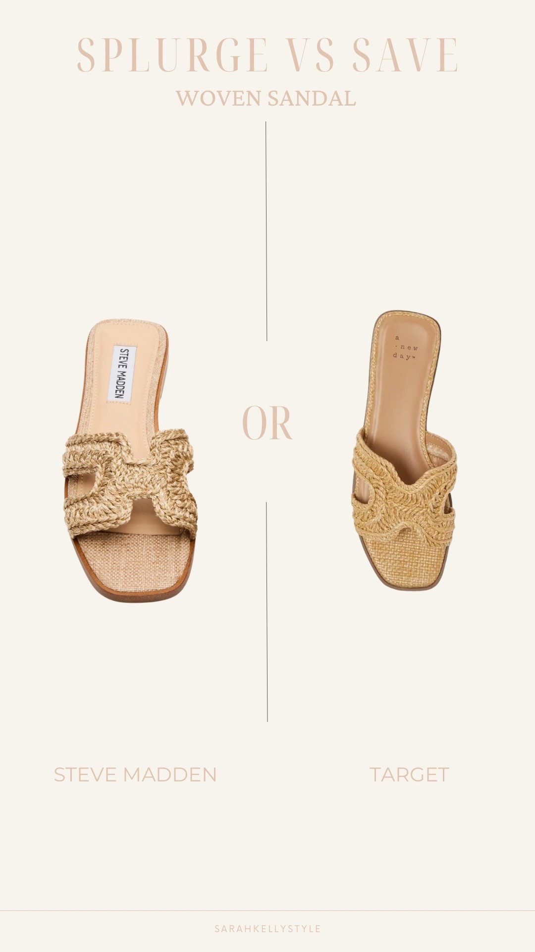 Splurge or save? These woven sandals deliver the same effortless summer style. Perfect for beach vacations, everyday outfits.

#LTKgrwm #LTKootd #LTKSaleAlert