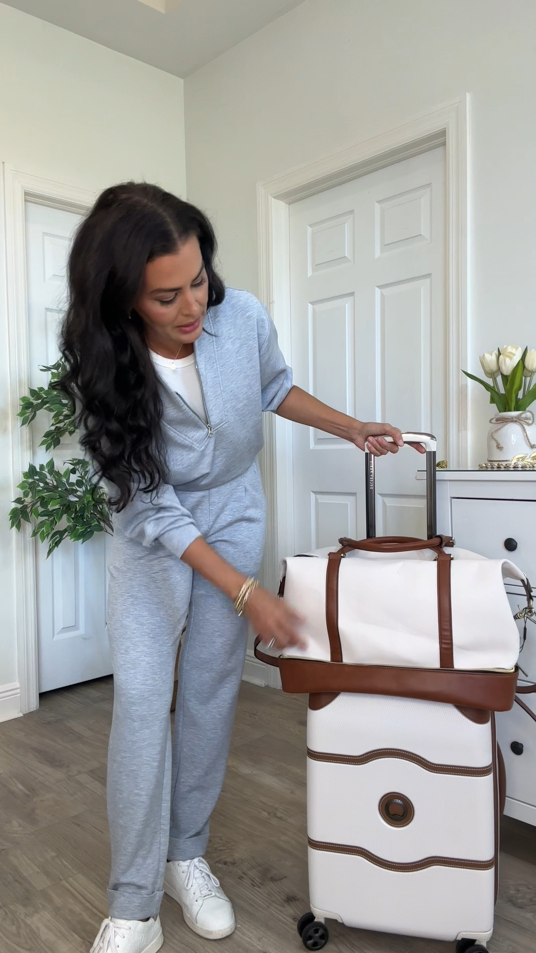 ✈️all details here: size S in top and joggers! Shoes run small, size up! Luggage and weekender on sale! 

#LTKTravel #LTKSaleAlert #LTKSeasonal