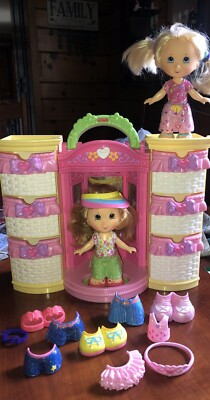 Fisher Price Snap n Style Light Up Wardrobe Dressing Room Dolls+ Clothes & Shoes | eBay US
