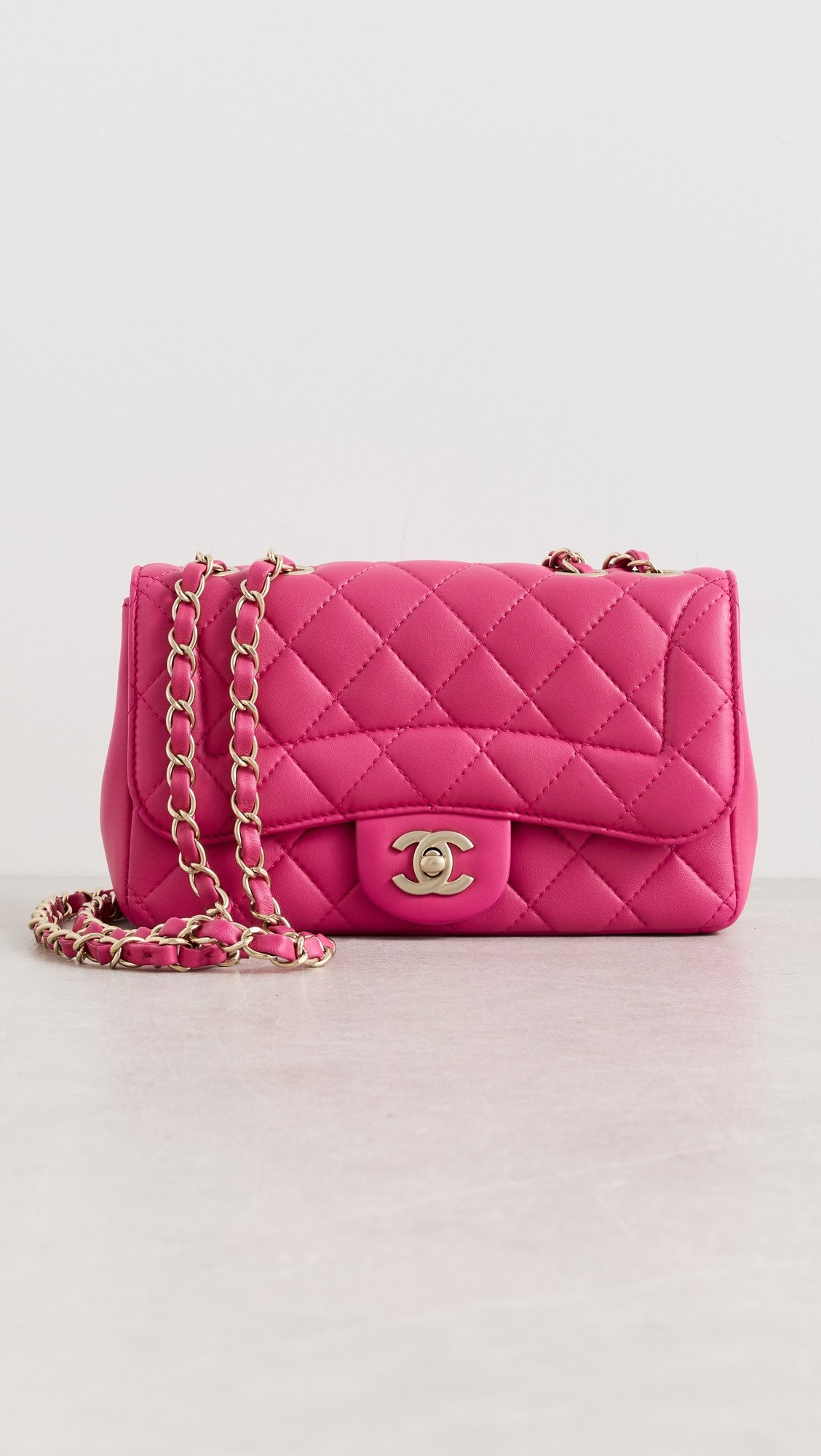 Chanel Pink Lambskin Mademoiselle Chic Shoulder Bag | Shopbop