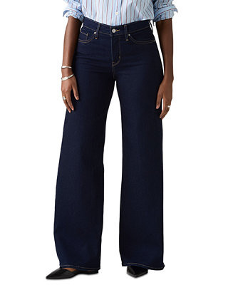 Women's 318 Shaping Stellar-Stretch Wide-Leg Jeans in short length | Macy's