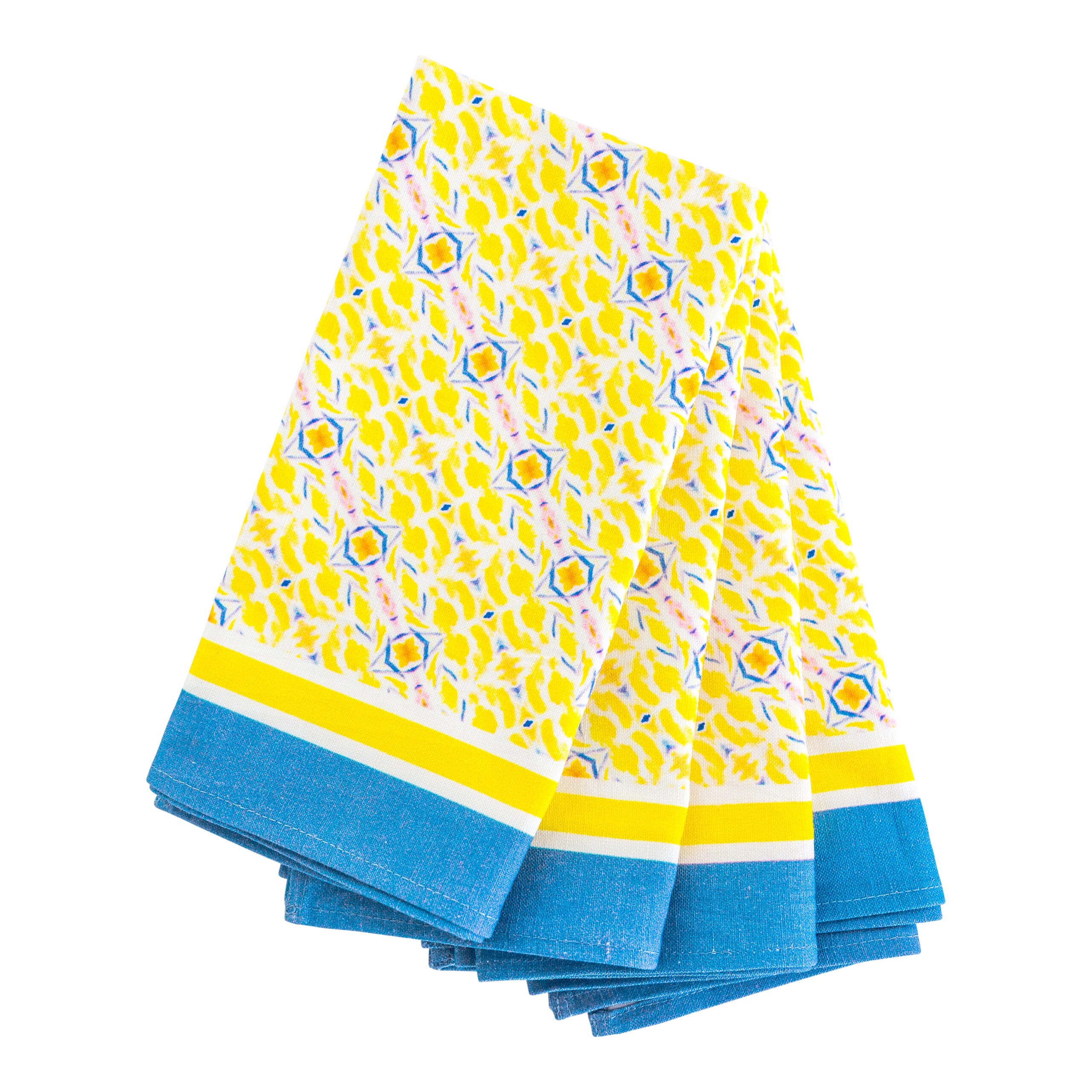 Double Lemon with Orange Marigold Dinner Napkins (Set of 4) - EVELYN & KATE | EVELYN & KATE (US)