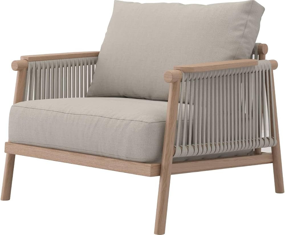 Acanva Modern All-Weather Aluminum Outdoor Patio Sofa with Thick Cushions, Olefin Fabric Sunroom ... | Amazon (US)