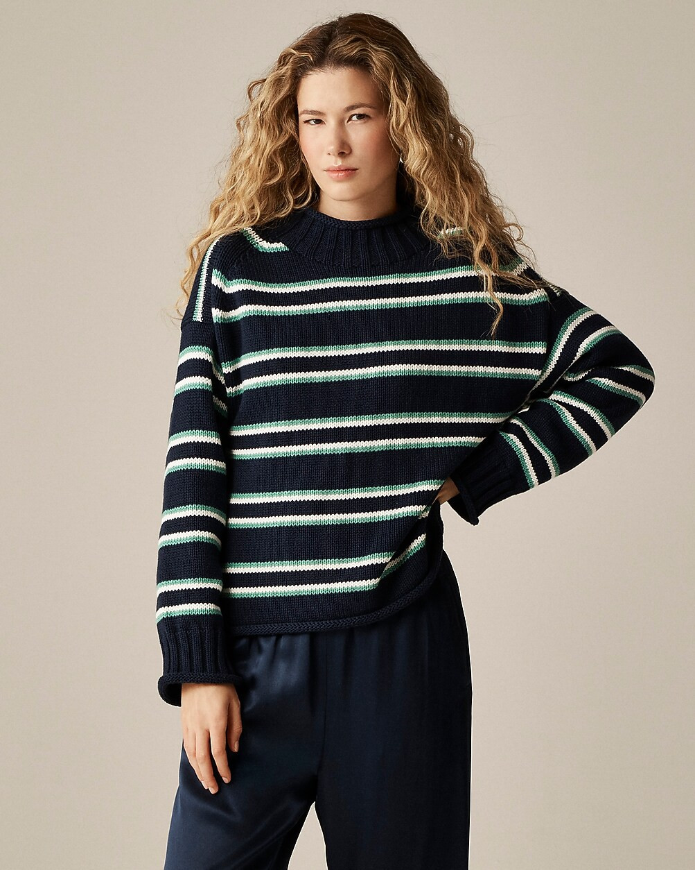 2025 Rollneck™ sweater in stripe | J. Crew US