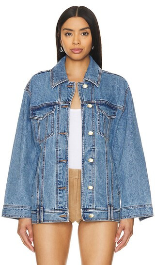 Aradia Oversized Denim Jacket in Classic Wash | Revolve Clothing (Global)