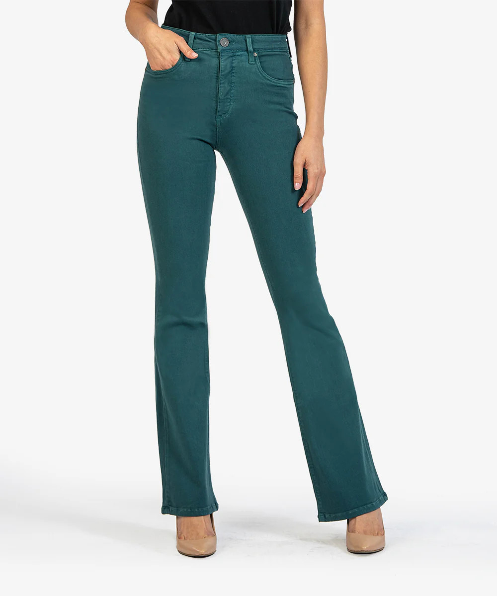 Ana High Rise Fab Ab Baby Flare (Exclusive, Emerald) - Kut from the Kloth | Kut From Kloth