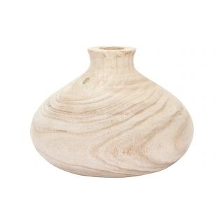Small Paulownia Wood Vase (Each one will vary) | Overstock.com Shopping - The Best Deals on Vases... | Bed Bath & Beyond