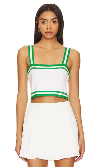 Below Deck Tank in Green Stripe Knit | Revolve Clothing (Global)