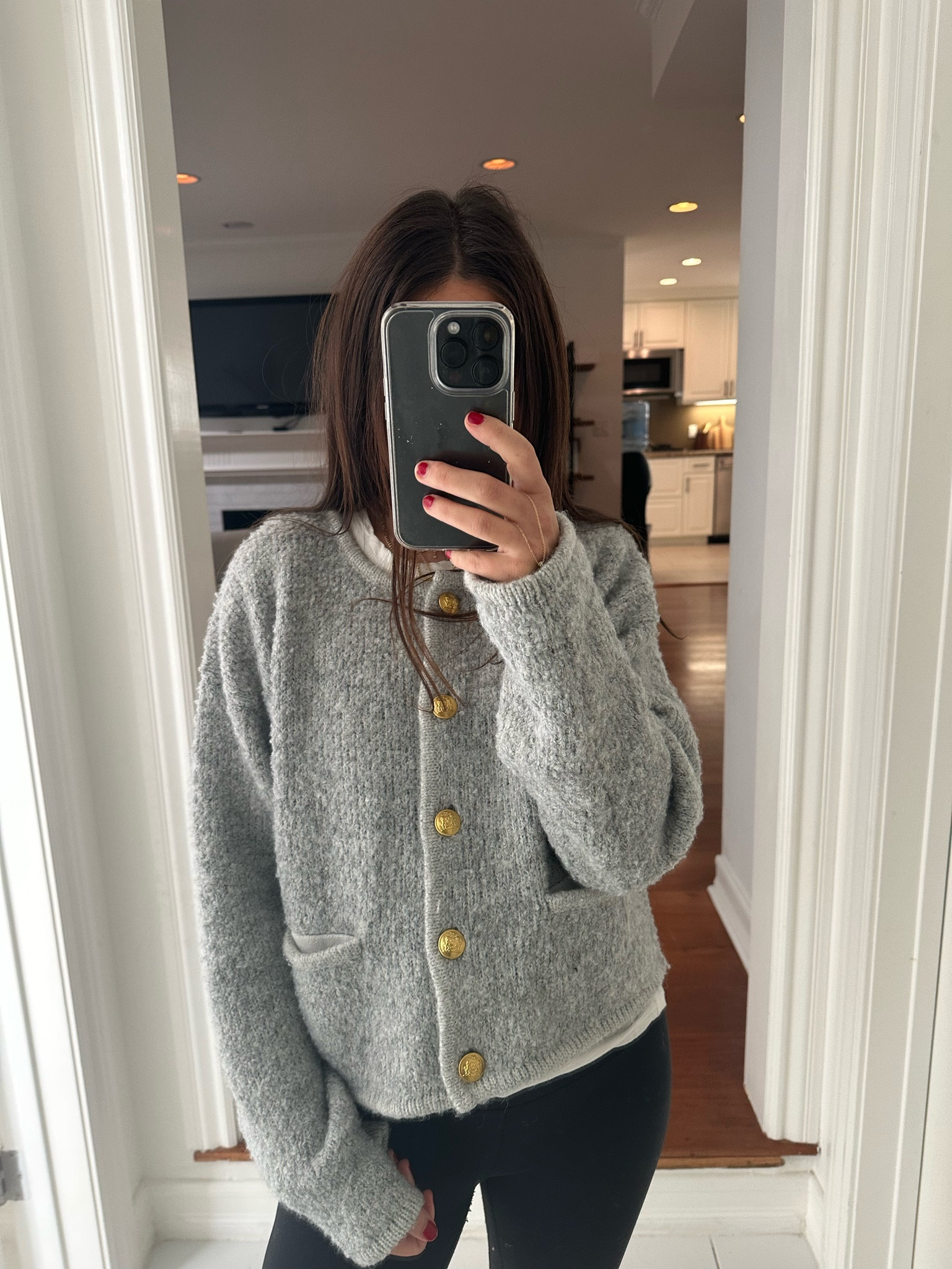 Gold button cardigan 🤩