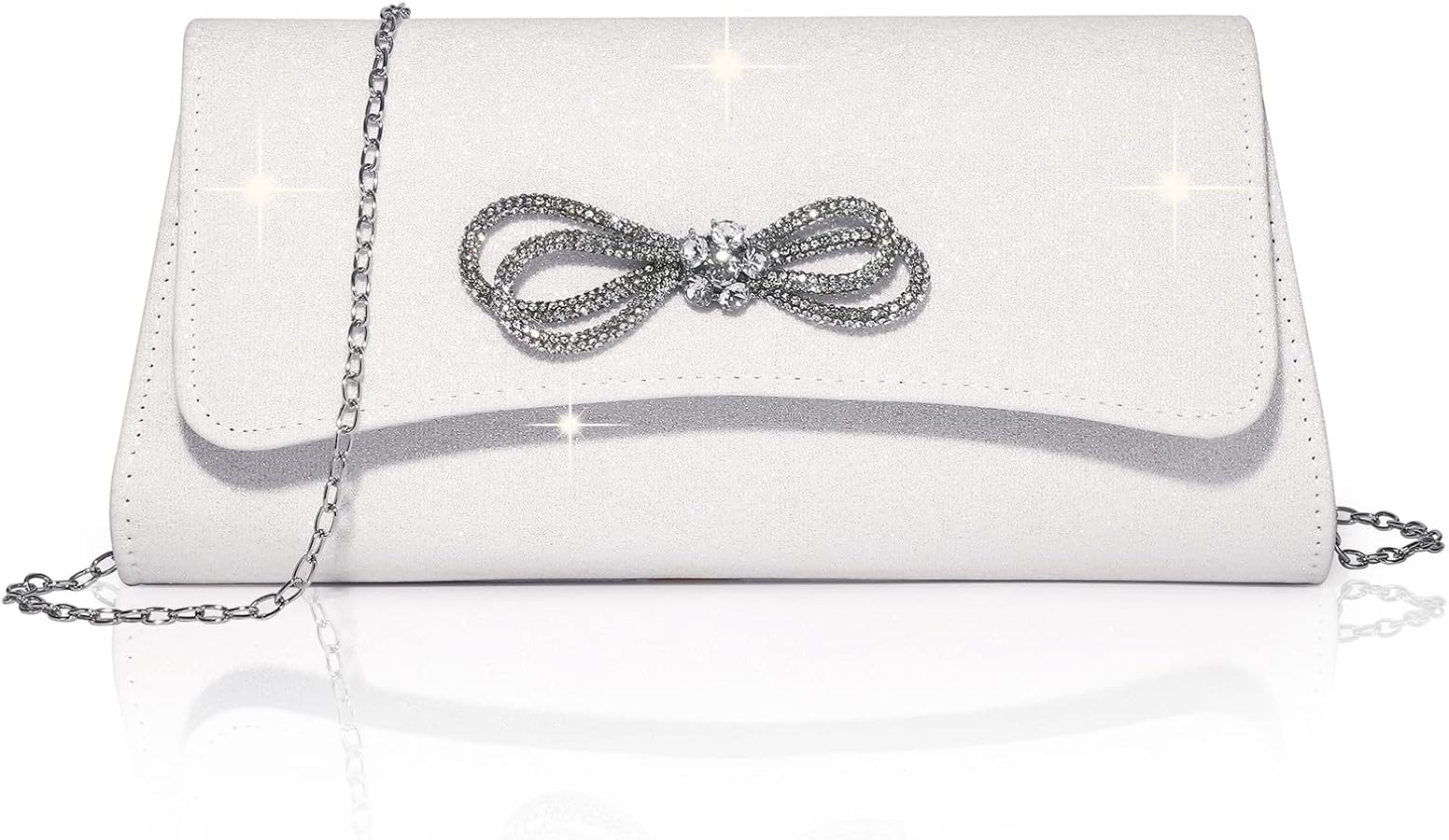 Labair Womens Evening Bag Sparkly Bow Clutch Purse Wedding Prom Formal Purses Party Cocktail Hand... | Amazon (US)