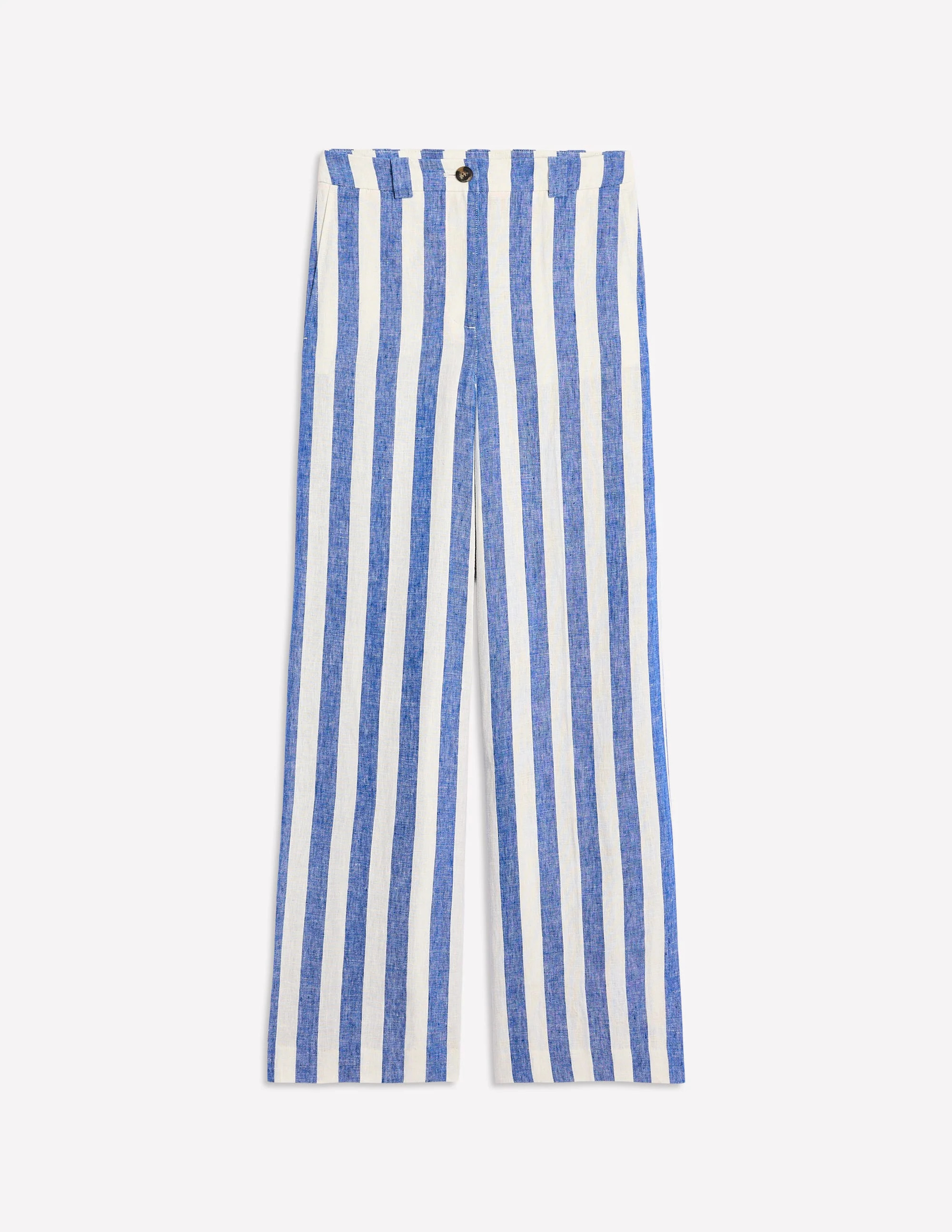 Westbourne Linen Pants-Bright Blue Stripe | Boden (US)