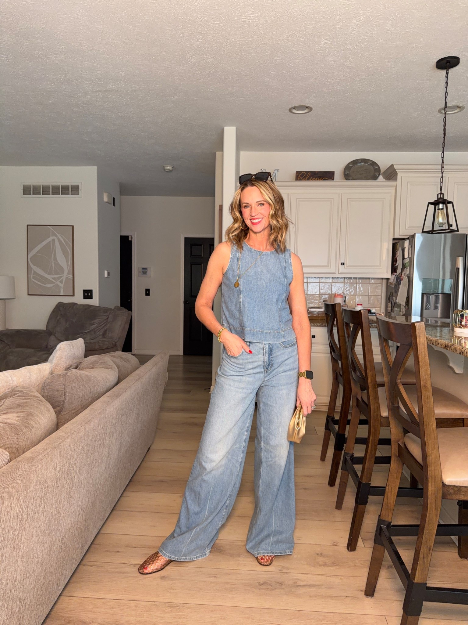 Wearing small tall in pants, small in top

#LTKmomlife #LTKTall #LTKOver40