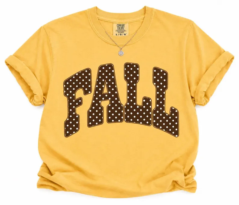 Fall Graphic Tee (Yellow) | Etsy (Global)