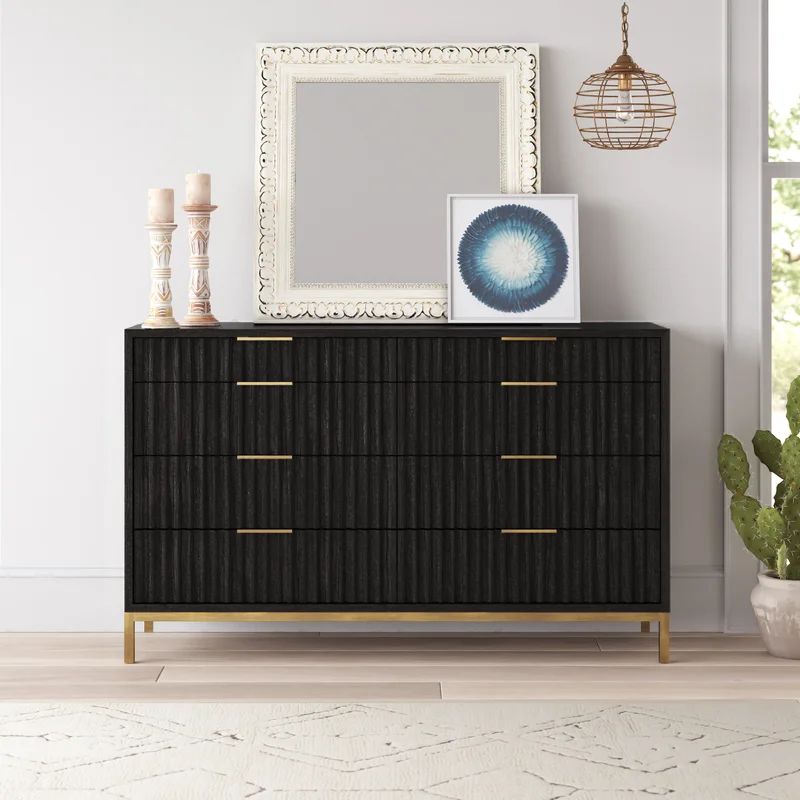 Elyza 8 Drawer 62" W Double Dresser | Wayfair Professional