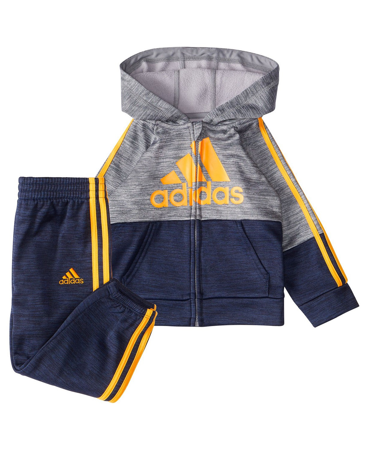 Baby Boys Zip Front Brand Love Fleece Hoodie and Joggers Set, 2 Piece | Macys (US)
