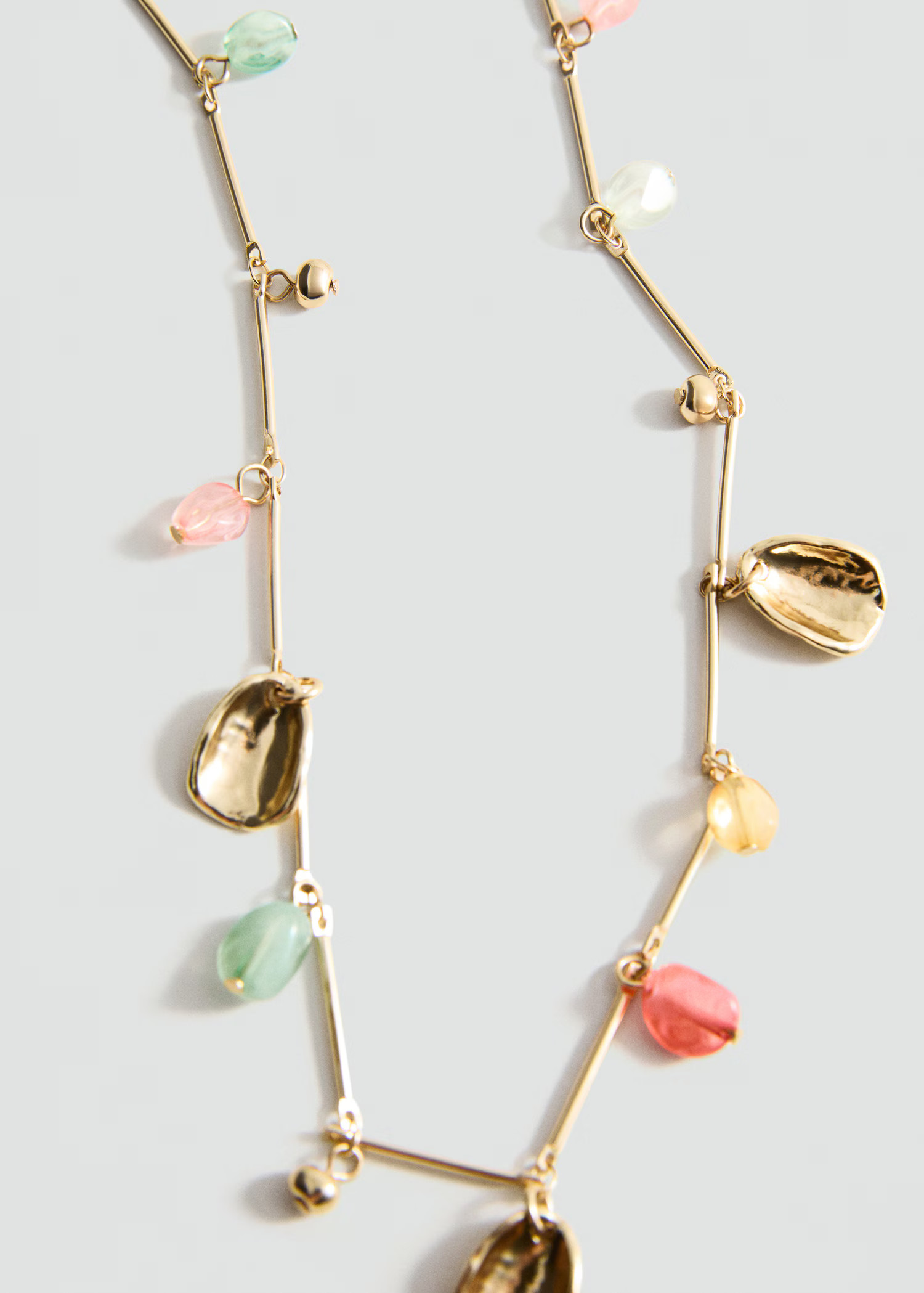 Combined bead chain necklace - Women | MANGO USA | Mango (US/MX/AU)