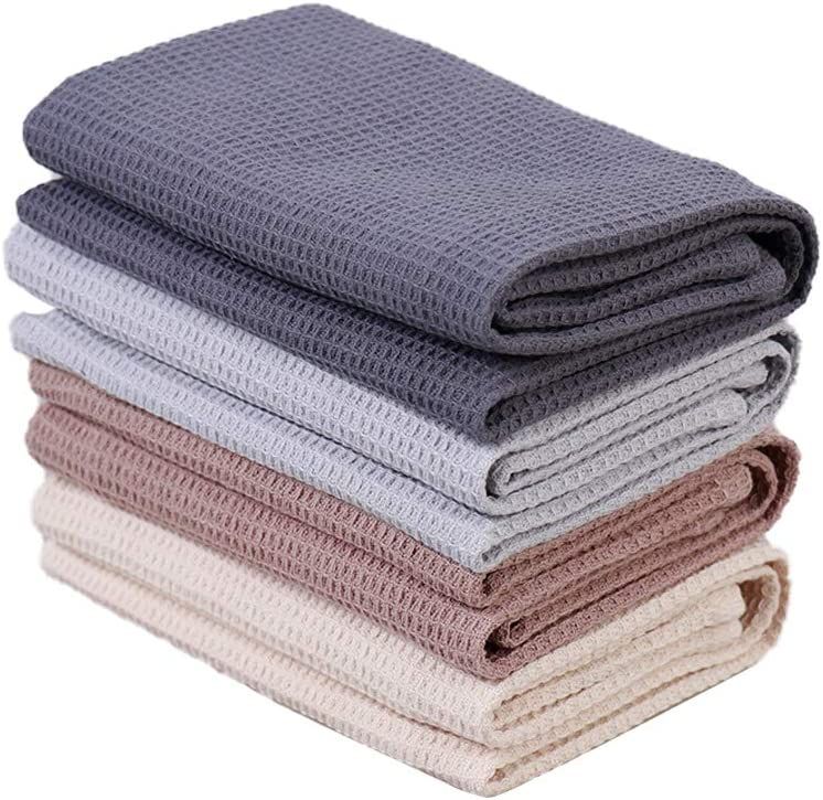 PY HOME & SPORTS Dish Towels Set, 100% Cotton Waffle Weave Kitchen Towels 4 Pieces, Super Absorbe... | Amazon (US)