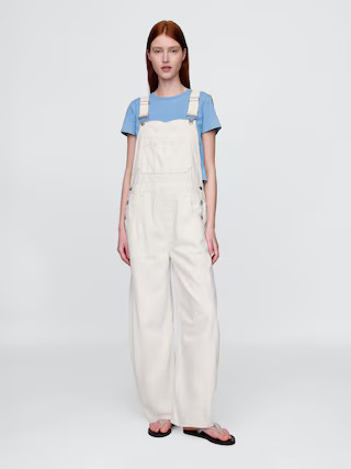UltraSoft Denim Horseshoe Overalls | Gap (US)