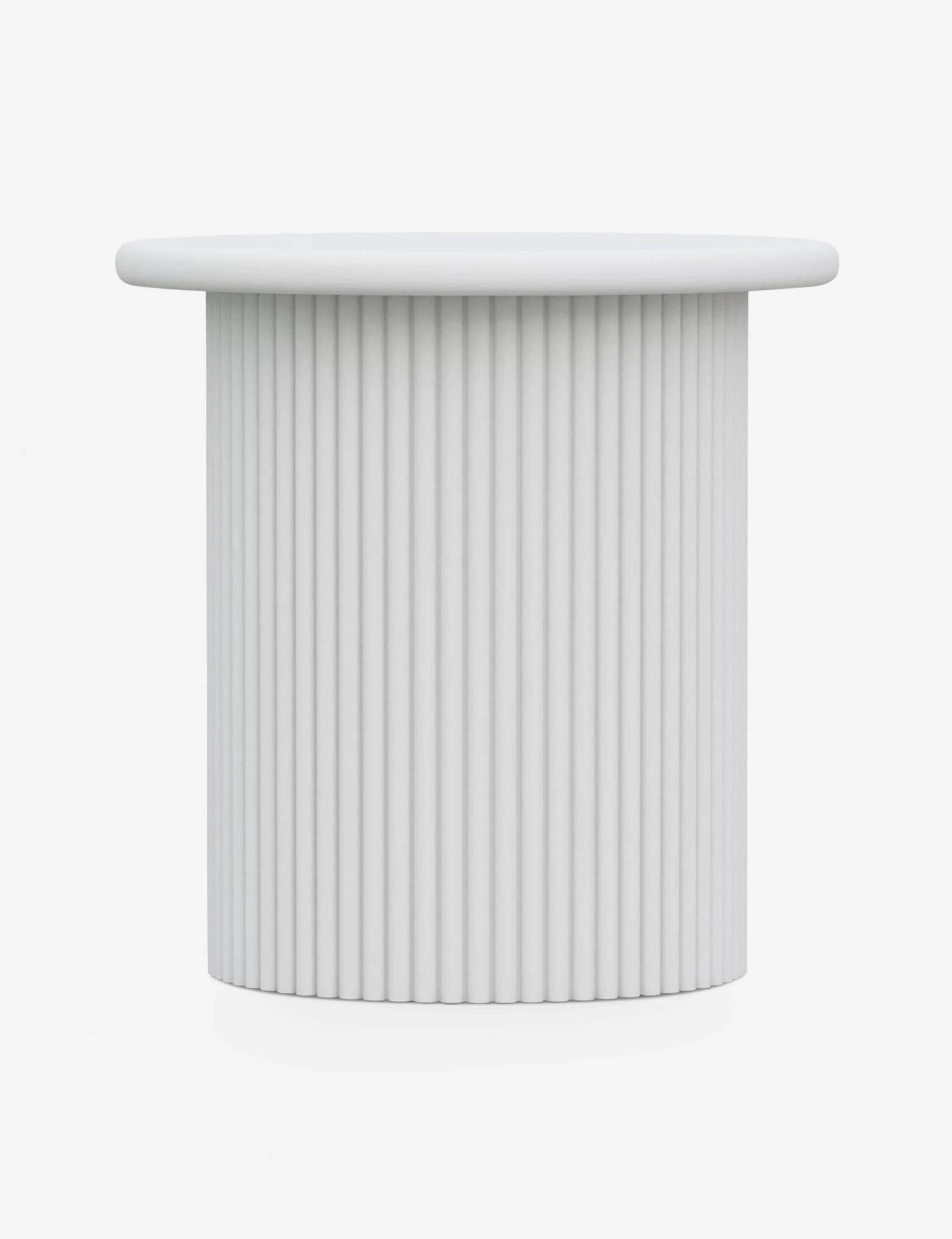 Portillo Indoor / Outdoor Round Side Table, White | Lulu and Georgia 