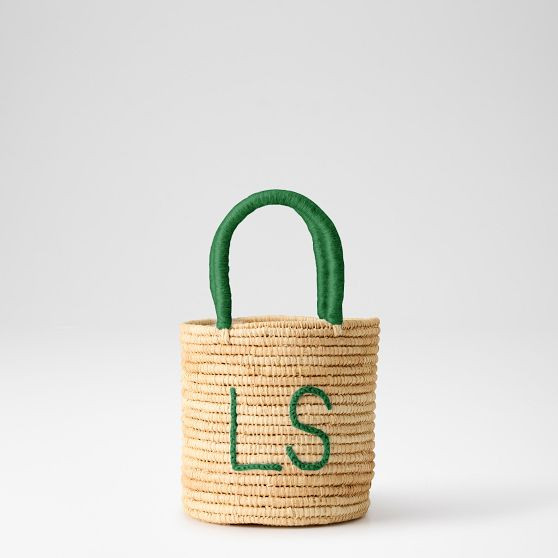 Hand Embroidered Raffia Handbag | Mark and Graham