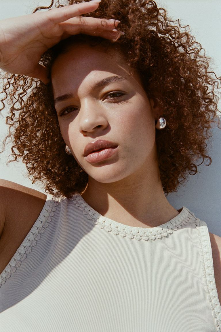 Lace-trimmed Crop Top | H&M (US + CA)