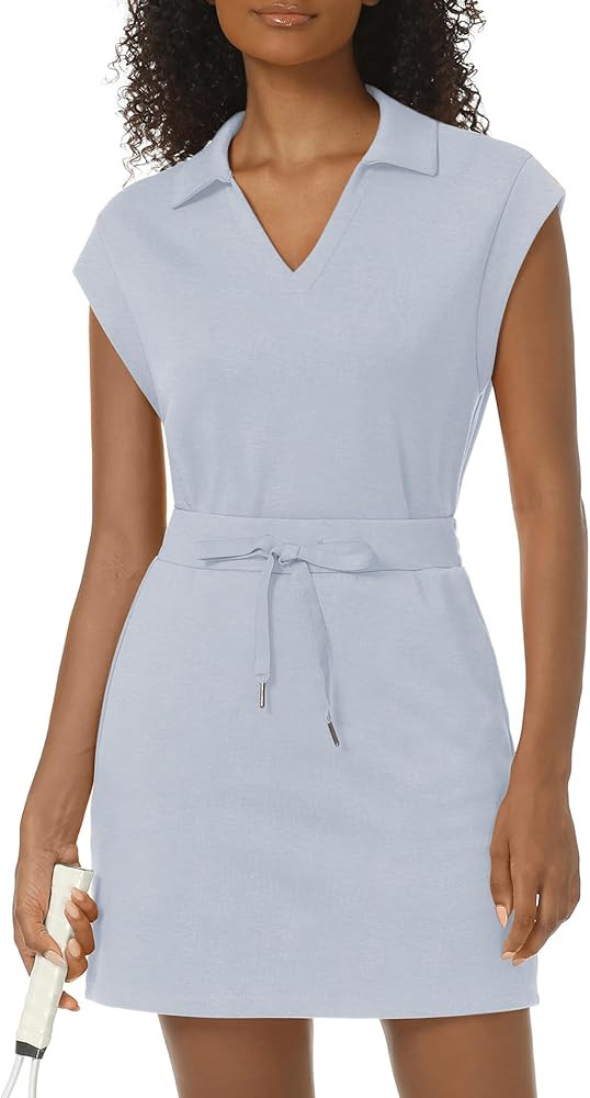 Womens Two Piece Skirt Sets Tennis Outfits Casual Cap Sleeve Lapel Shirt Summer Athletic Sport Sh... | Amazon (US)