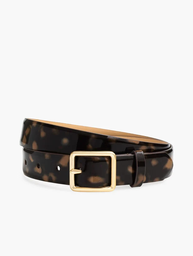 Patent Leather Tortoise Belt | Talbots