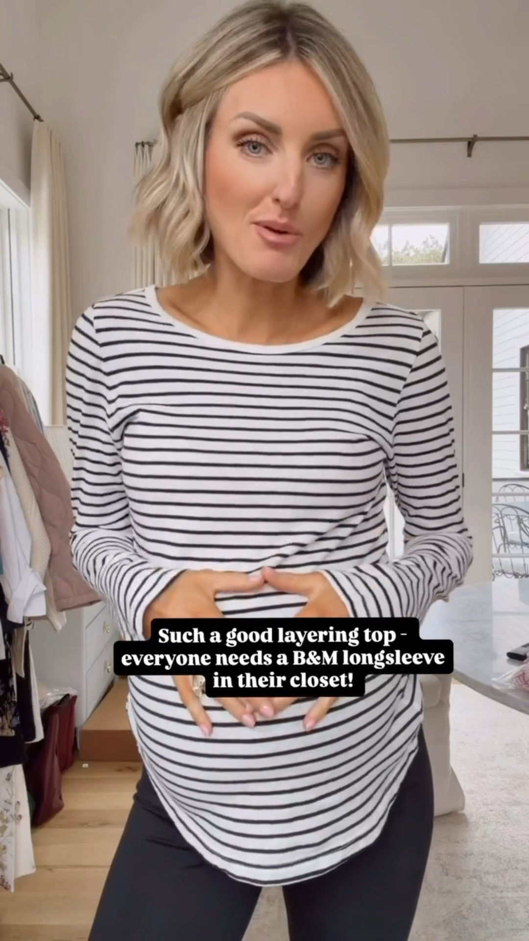 This striped long sleeve tee is the perfect layering piece this winter! I sized up for it to work with the bump!

Loverly Grey, Target, long sleeve tee, striped tee, winter staples, closet staples 

#LTKSeasonal #LTKFindsUnder50