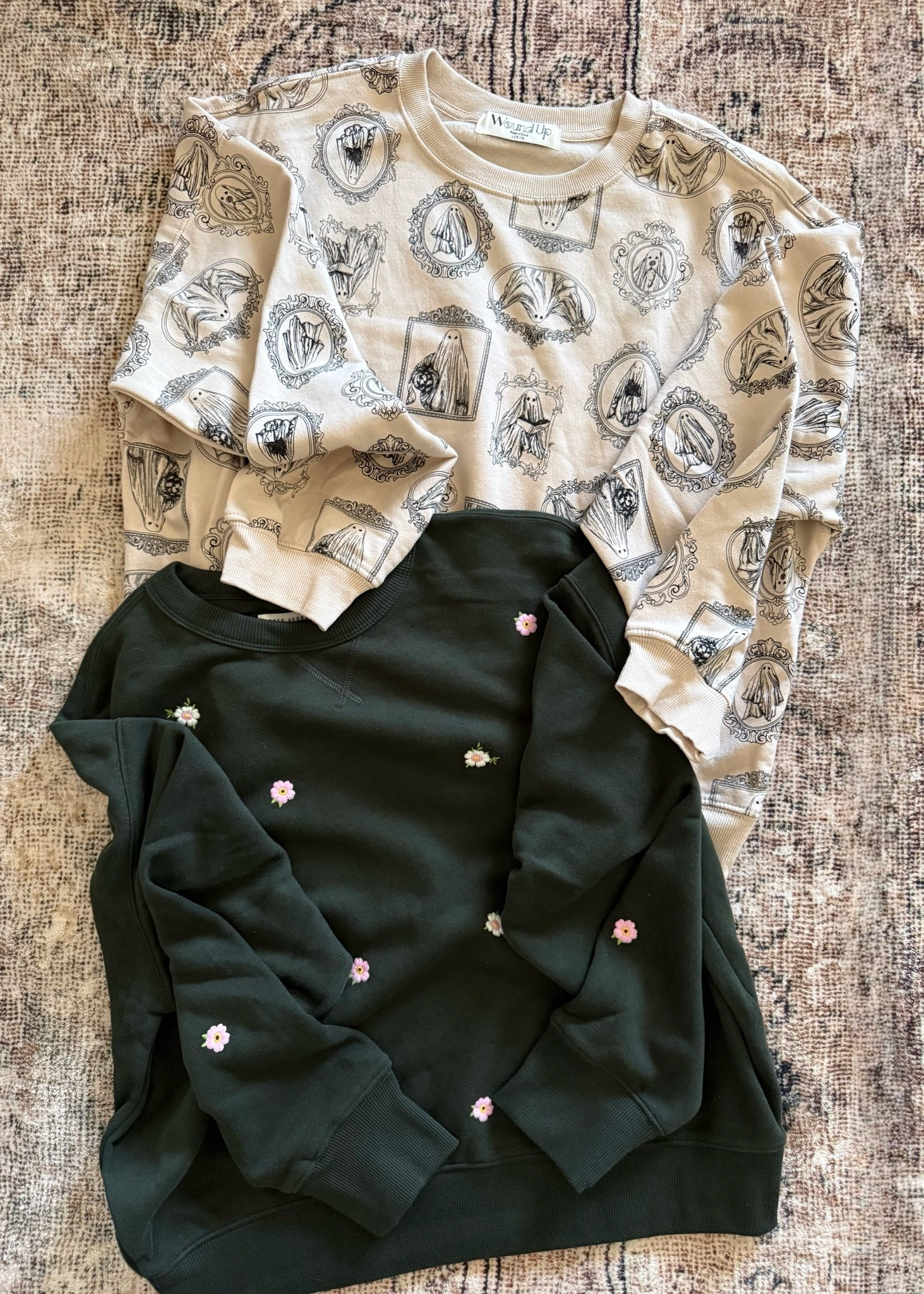 Walmart got me with these two 😍 The Halloween sweatshirt is only $11 and SO cute—grab it while you can! And the floral sweatshirt feels way more elevated than I expected. The quality is so good, with real embroidered flowers and a luxe feel for $25.

#LTKootd #LTKSeasonal #LTKMidsize