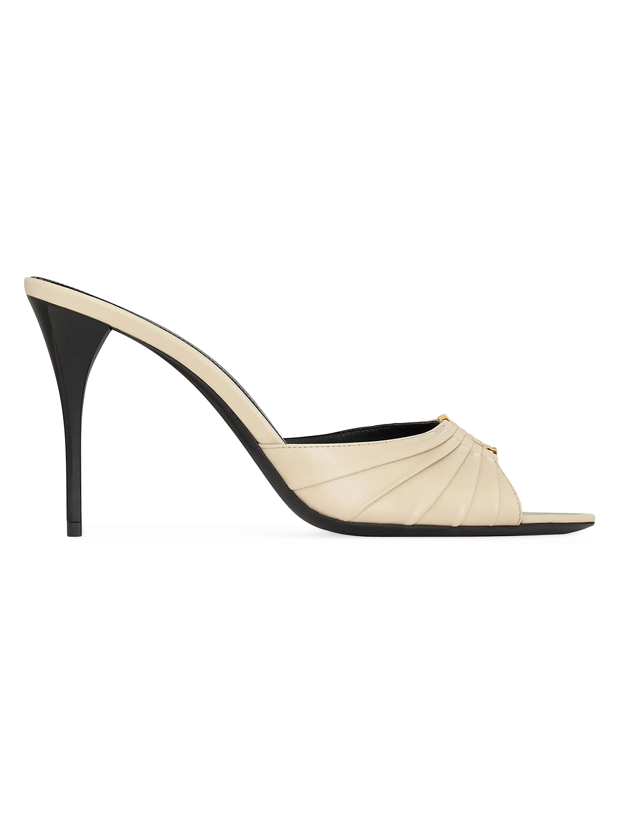 Saint Laurent Babylone Mules in Smooth Leather | Saks Fifth Avenue | Saks Fifth Avenue