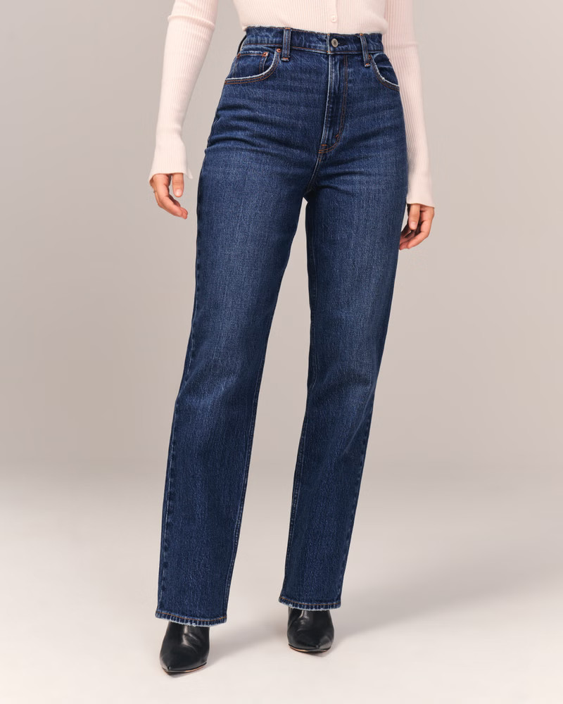 Curve Love Ultra High Rise 90s Straight Jean | Abercrombie & Fitch (US)