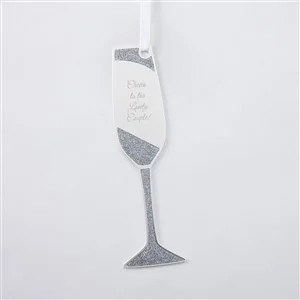 Kittenish Engraved Silver Sparkling Champagne Flute Metal Ornament | Things Remembered