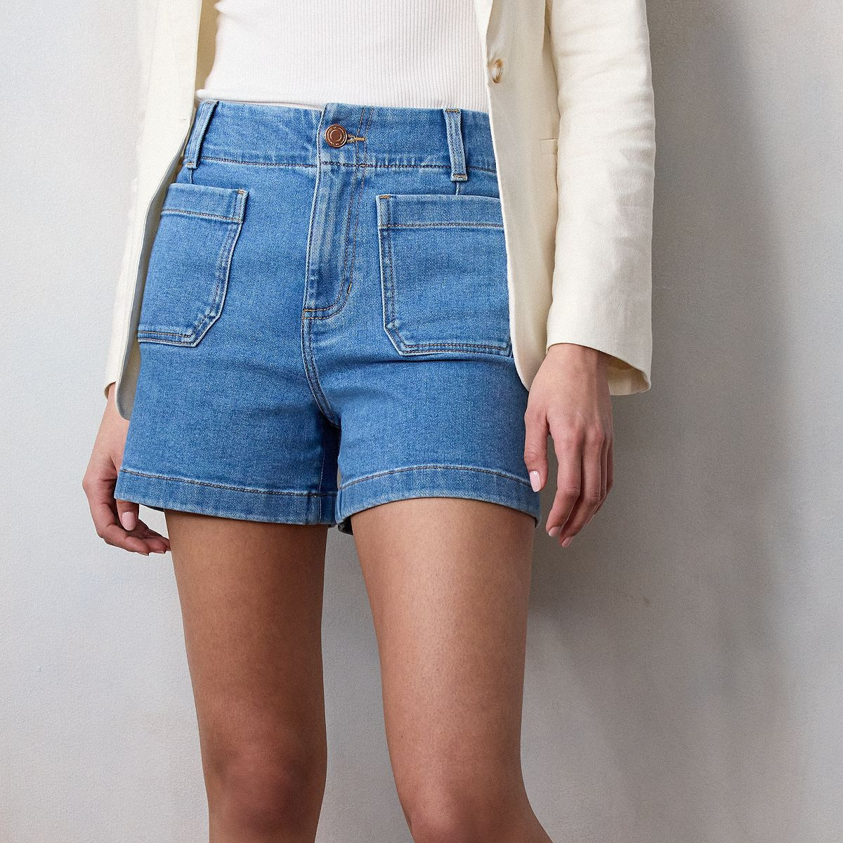 Women's LC Lauren Conrad The Super High Rise Laguna Denim Shorts | Kohl's