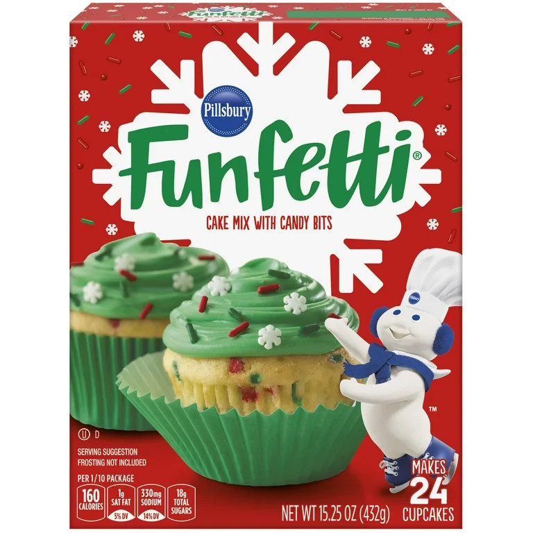 Pillsbury Funfetti Holiday Cake Mix with Candy Bits, 15.25 Oz Box | Walmart (US)
