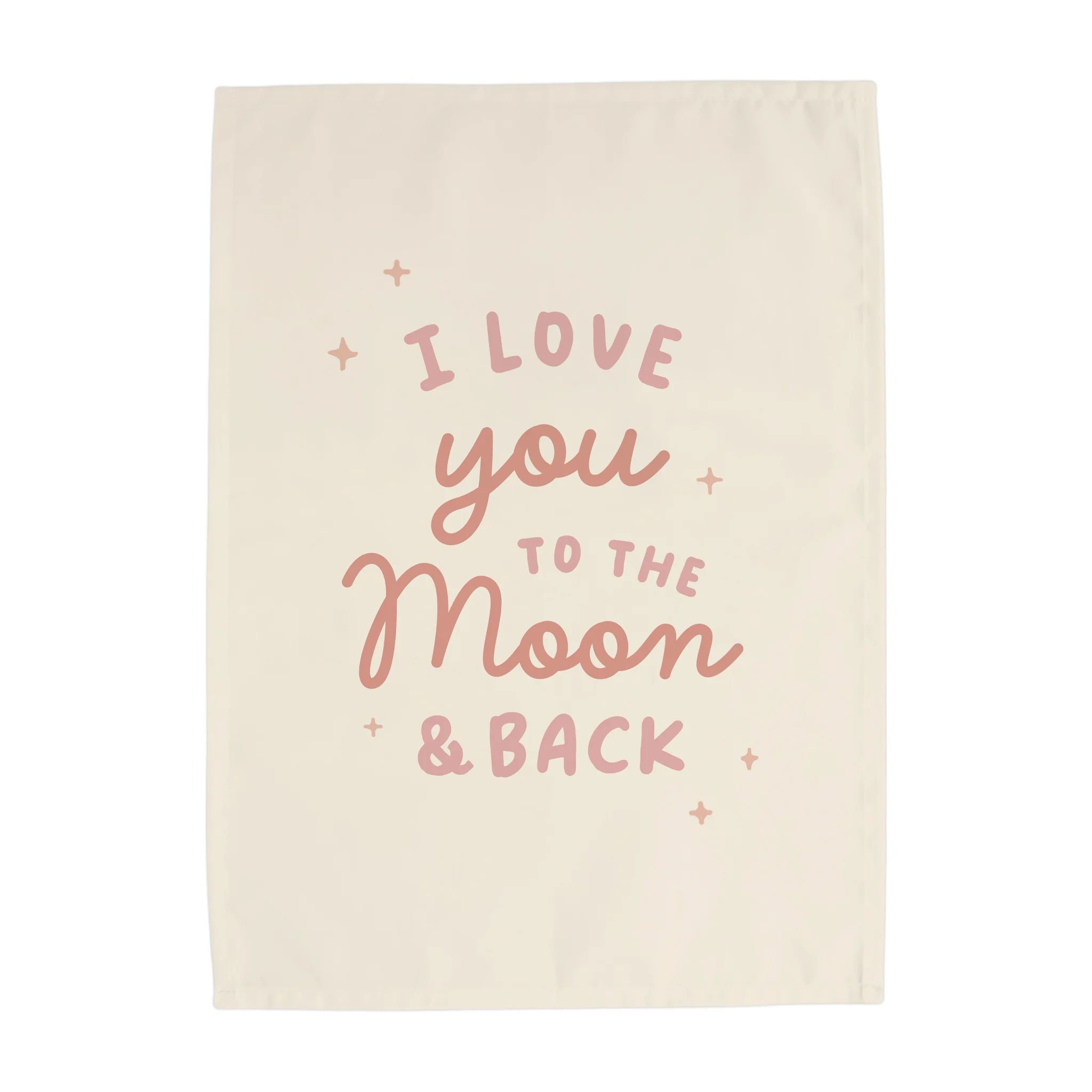 {Pink} Love You To The Moon Banner | Hunny Prints