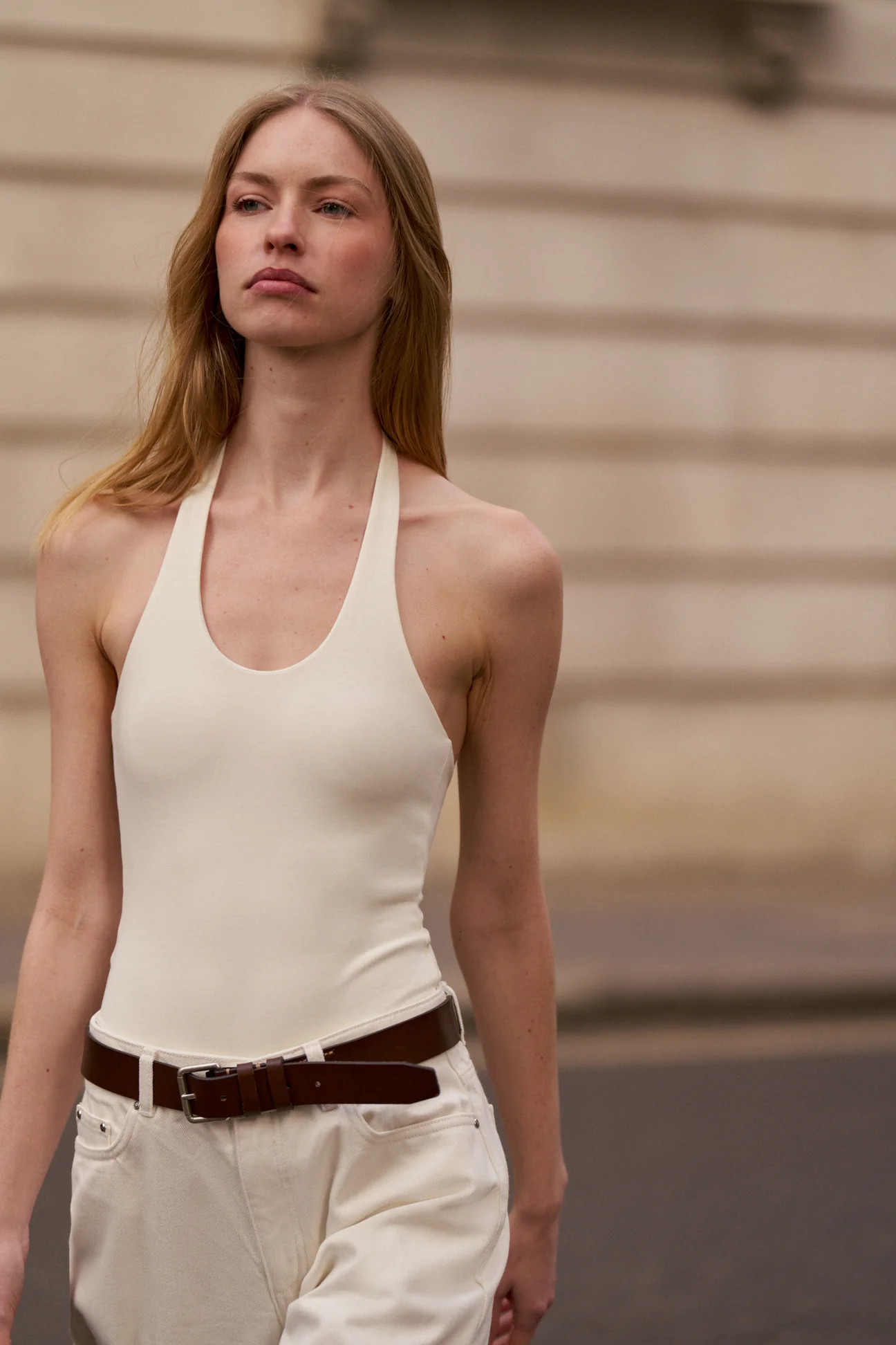 SCOOP NECK BODYSUIT - WHITE | The Couture Club