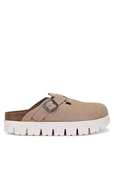 BIRKENSTOCK Boston Chunky Clog in Warm Sand from Revolve.com | Revolve Clothing (Global)