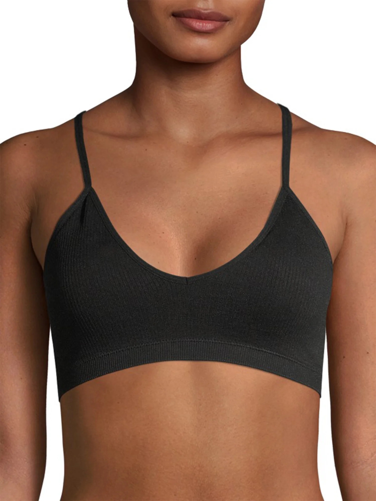 No Boundaries Juniors' Seamless Triangle Bralette with Crochet Back | Walmart (US)