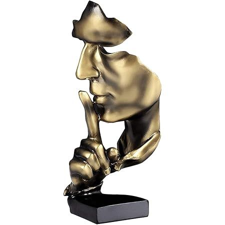 Gold Thinker Statue Decor Accents Abstract Sculptures Home Decor Modern Resin Statues Golden Deco... | Amazon (US)