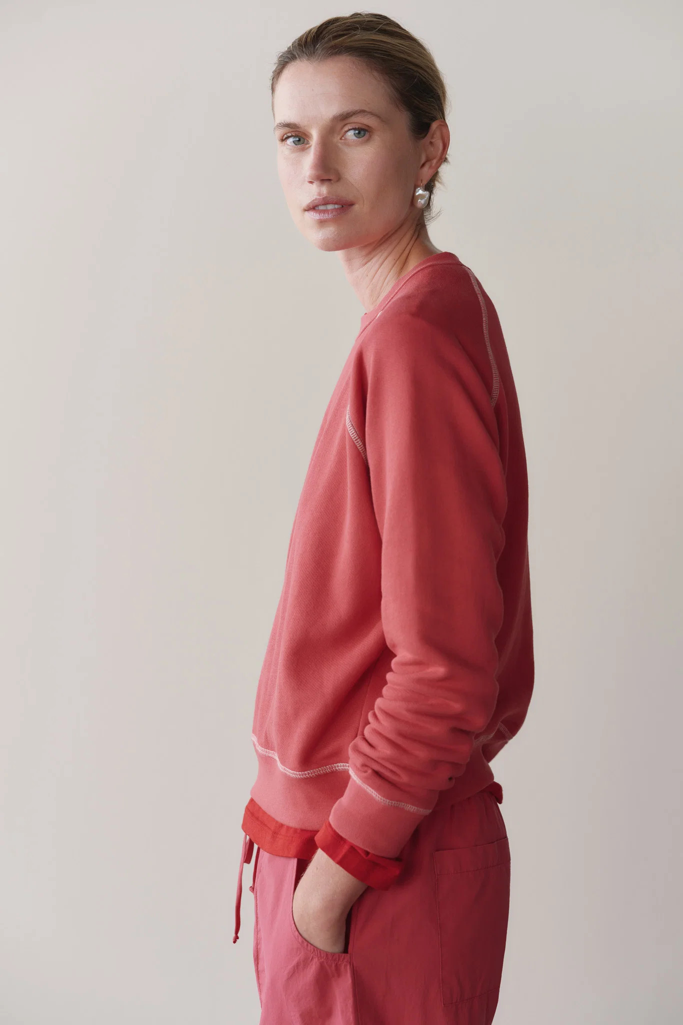 The Eco-Terry Contrast Stitch Sweatshirt | DONNI.