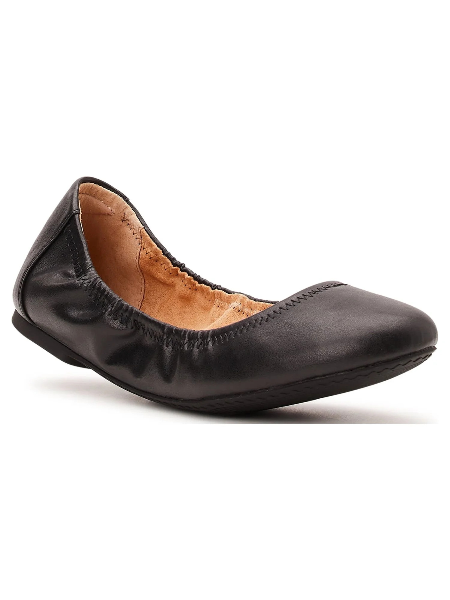 Time and Tru Women's Scrunch Ballet Flats, Wide Width Available | Walmart (US)