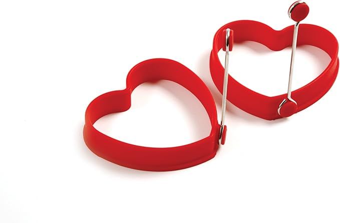 Norpro - 999R Norpro Silicone Heart Pancake/Egg Rings, 2 Pieces, One Size, Red | Amazon (US)
