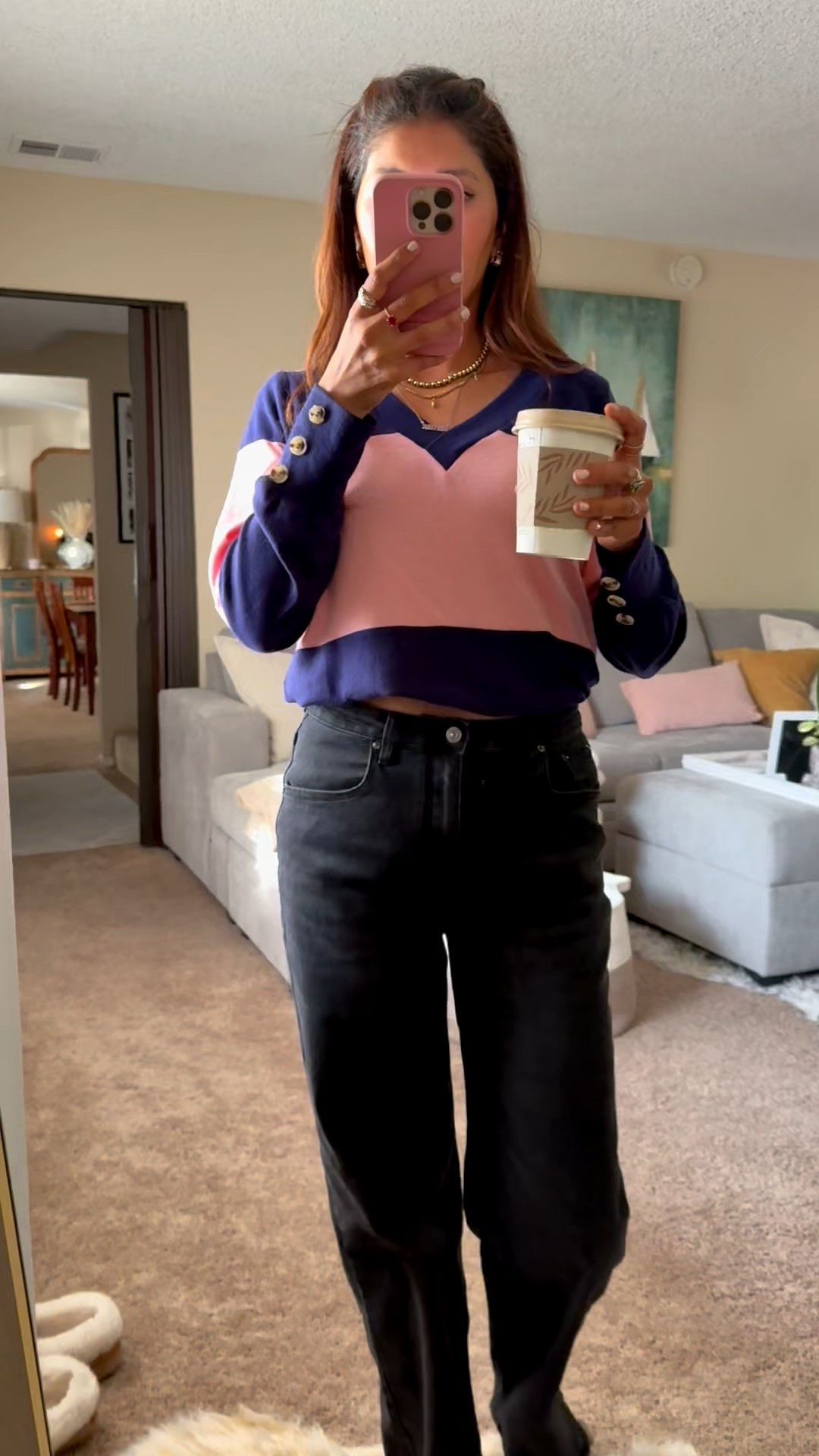 Ootd. My kid decided to scream Bad Bunny when I was about to make a video 🤣

Mom style. Outfit inspo. Denim. Jeans. Pink style. Valentine’s Day. Casual style. Los Angeles. Beach life. Mom fashion. 

#LTKOver40 #LTKSeasonal #LTKootd