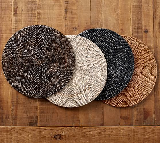 Tava Handwoven Rattan Round Placemat | Pottery Barn (US)