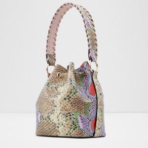Aldo Snake Print Bucket Bag Multi-Color | Poshmark